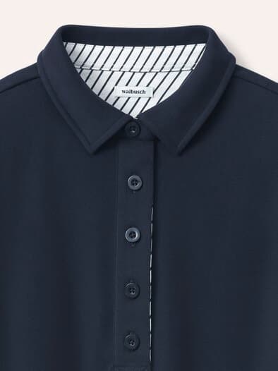 Poloshirt aus Baumwolle Nachtblau