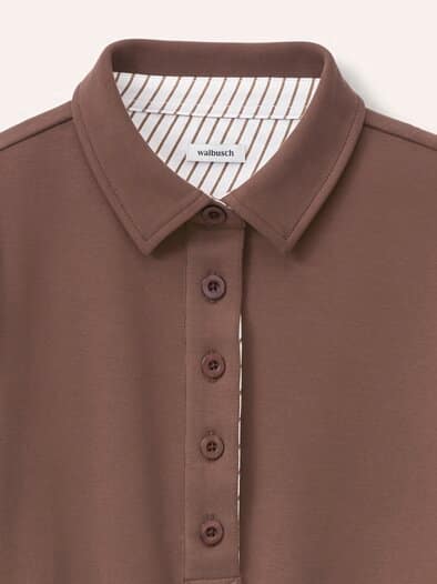 Poloshirt aus Baumwolle Kastanie