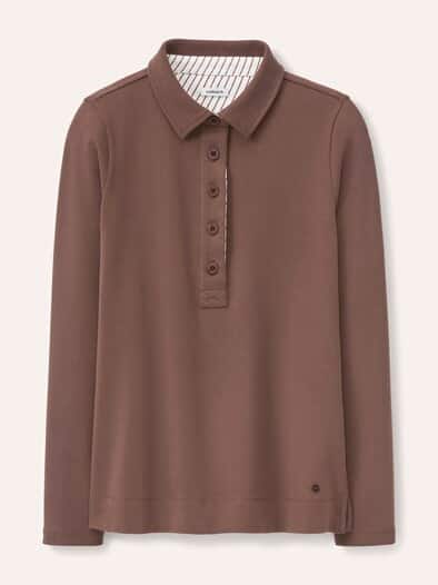 Poloshirt aus Baumwolle Kastanie