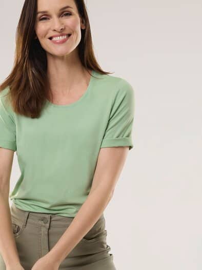 Viskose-Shirt Salbei