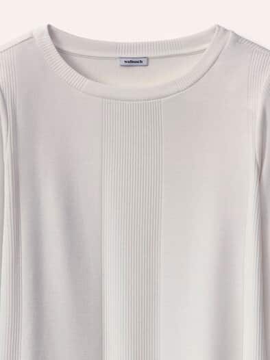 Shirt in Feinstrickoptik Offwhite