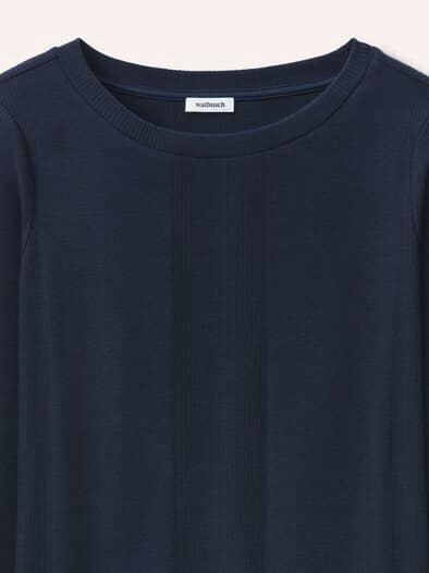Shirt in Feinstrickoptik Nachtblau