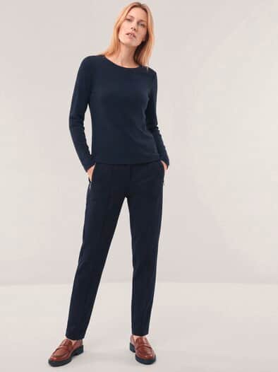 Shirt in Feinstrickoptik Nachtblau