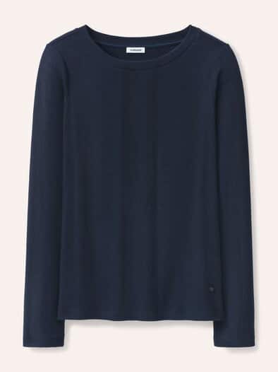 Shirt in Feinstrickoptik Nachtblau