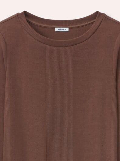 Shirt in Feinstrickoptik Kastanie