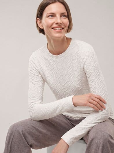 Shirt mit Struktur Offwhite