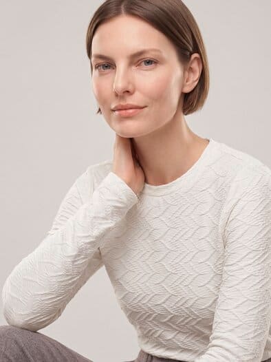 Shirt mit Struktur Offwhite