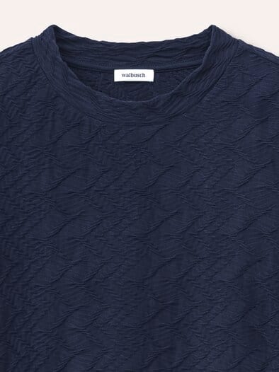 Shirt mit Struktur Nachtblau
