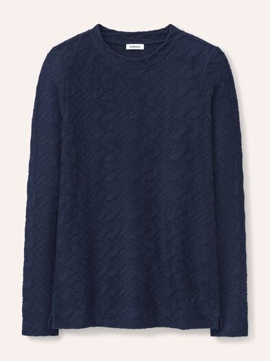 Shirt mit Struktur Nachtblau