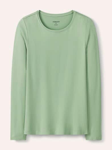 Viskose-Shirt Langarm Salbei