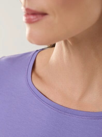 Viskose-Shirt Langarm Flieder