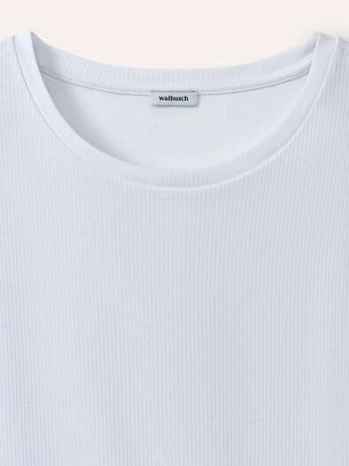 Blousonshirt in Rippenstruktur Weiß