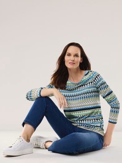 Blousonshirt Stadtsafari Multicolor Grün