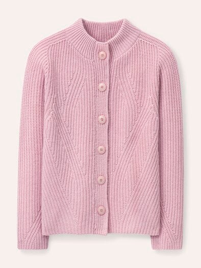 Cashmino Strickjacke Nahtlos Altrosa