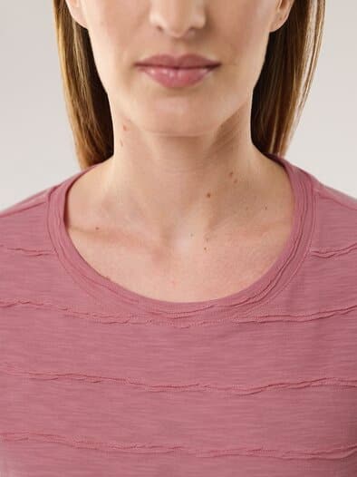 Baumwollshirt Streifenstruktur Rosenholz