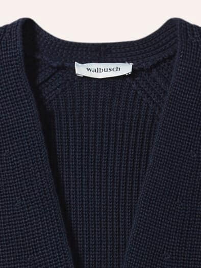 Strickjacke in Patentstrick Nachtblau