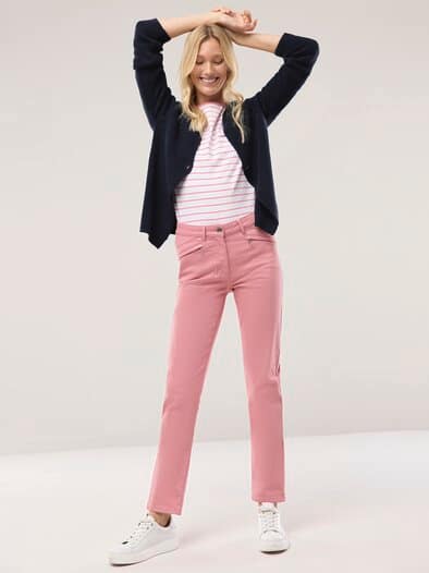 Strickjacke in Patentstrick Nachtblau