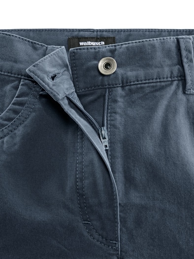 Extraglatt Baumwollhose Jeansblau