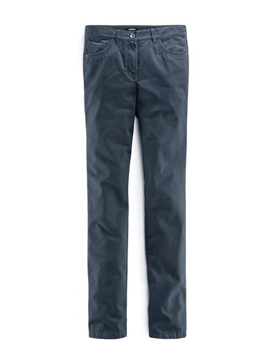 Extraglatt Baumwollhose Jeansblau
