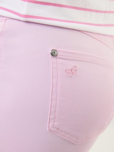 Extraglatt Baumwollhose Zartrosa
