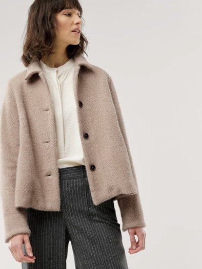 Kuscheljacke Creme