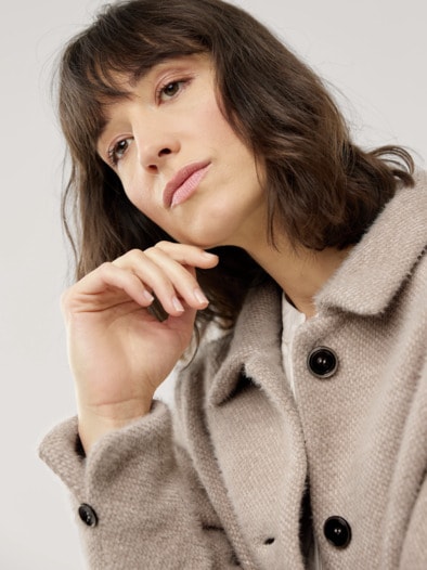 Kuscheljacke Creme