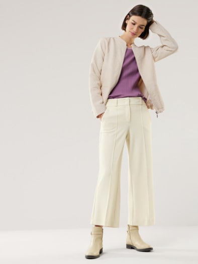 Strukturblouson Creme