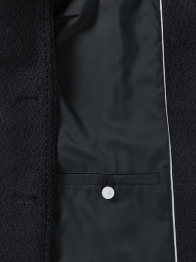 Baumwoll Boucleblazer Schwarz
