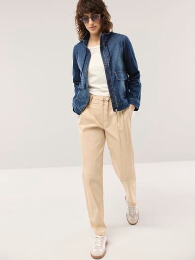 Leichtjacke aus Denim blue stoned