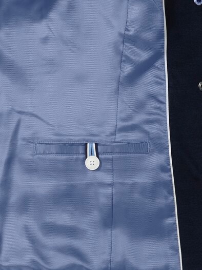 Boucleblazer mit Rundhals Blau