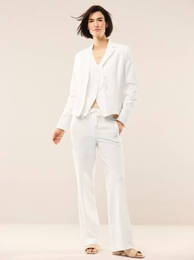 Seersucker Blazer Weiß