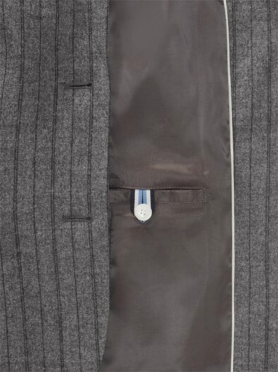 Flanellblazer mit Nadelstreifen Streifen Grau