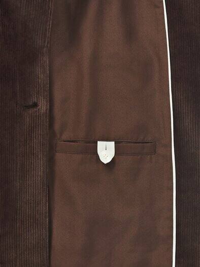 Cordjacke in A-Linie Kaffee