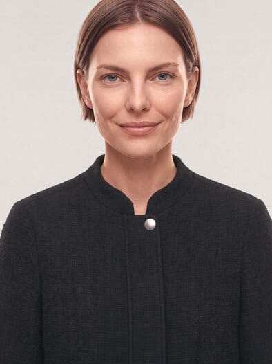 Blouson aus Boucle Schwarz