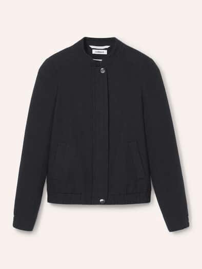 Blouson aus Boucle Schwarz