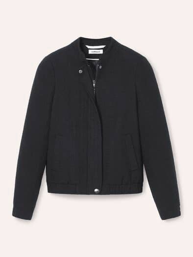 Blouson aus Boucle Schwarz