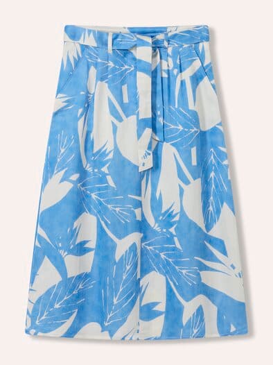 Leinenmix Rock Premium Blau/ Weiß