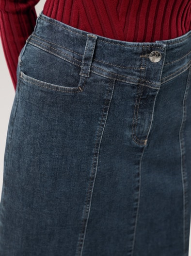 Powerstretch Jeansrock Dark Blue