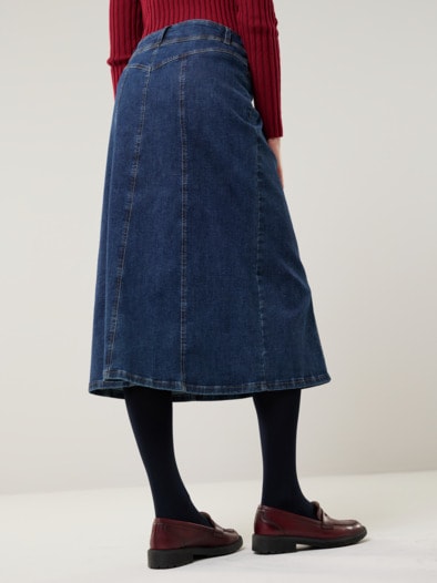 Powerstretch Jeansrock Dark Blue