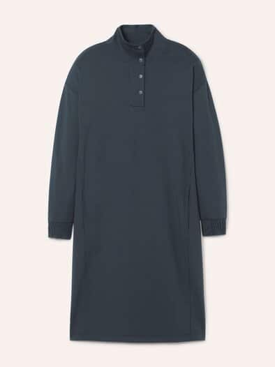 Jerseykleid mit Druckknöpfen Nachtblau