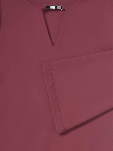 Kleid A-Linie mit Ausschnittdetail Merlot