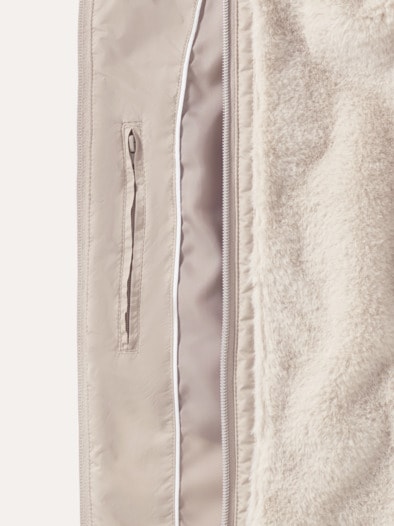 Kuschelfell Weste Taupe