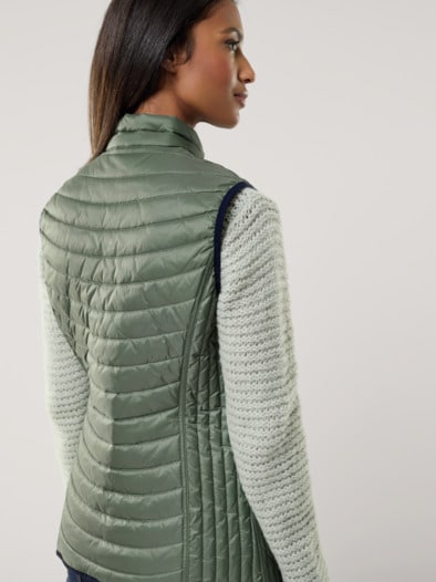 Wende-Steppweste Khaki/Marine