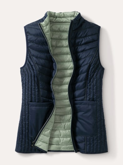 Wende-Steppweste Khaki/Marine
