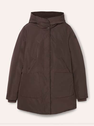 Warme Jacke mit Thermozonen Kastanie