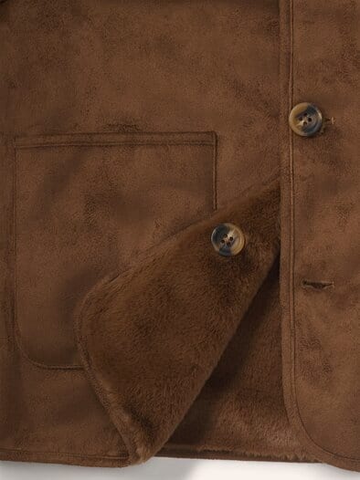 Wendejacke aus Kunstfell Praline