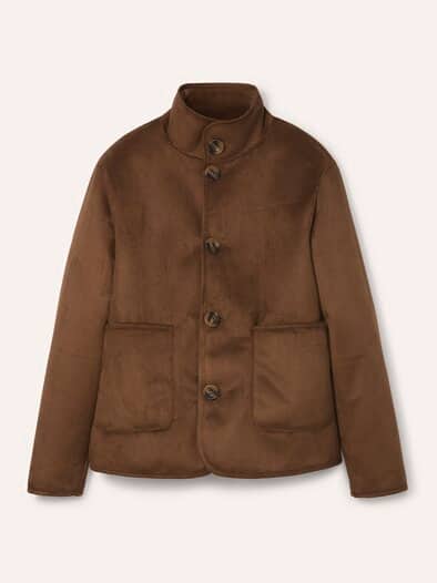 Wendejacke aus Kunstfell Praline