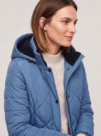 Wasserdichte Thermo Jacke Smokey Blue