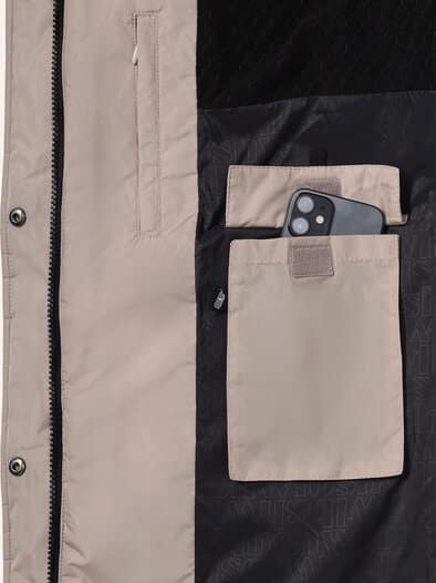 Wasserdichte Thermo Jacke Kiesel