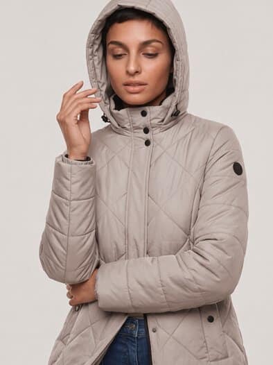 Wasserdichte Thermo Jacke Kiesel